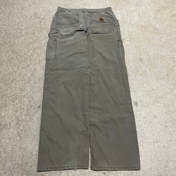 Vintage Carhartt Carpenter Cargo Brown Workwear Pants 32Wx32.5L - Picture 1 of 7